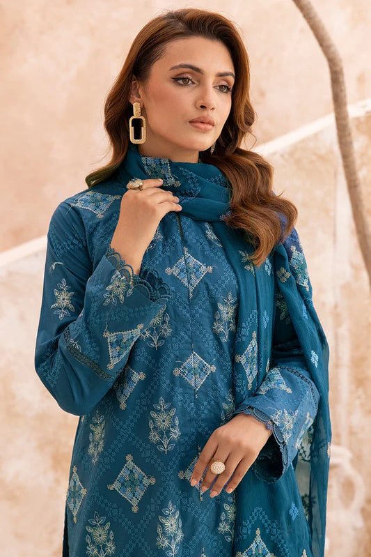 Picture of Kleren - Mahhe Embroidered Lawn Collection - MH-01 - Available at Raja Sahib