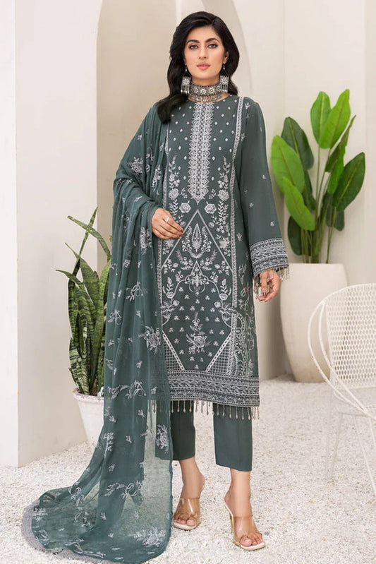 Picture of Kleren - Mehr o Maah Embroidered Slub Karandi Collection - M-15 - Available at Raja Sahib