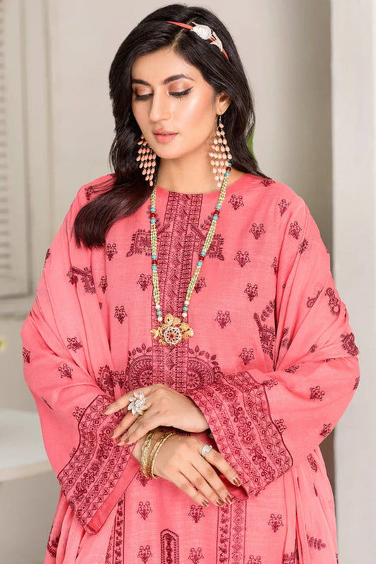 Picture of Kleren - Mehr o Maah Embroidered Slub Karandi Collection - M-18 - Available at Raja Sahib