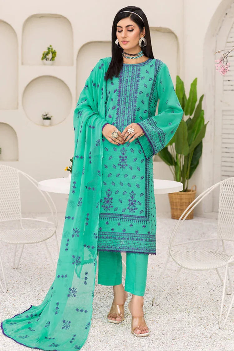 Picture of Kleren - Mehr o Maah Embroidered Slub Karandi Collection - M-20 - Available at Raja Sahib