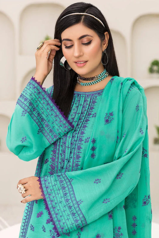 Picture of Kleren - Mehr o Maah Embroidered Slub Karandi Collection - M-20 - Available at Raja Sahib