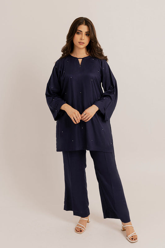 Picture of The Slay Wear - Basic Stitched - Navy Pearl Set - Available at Raja Sahib