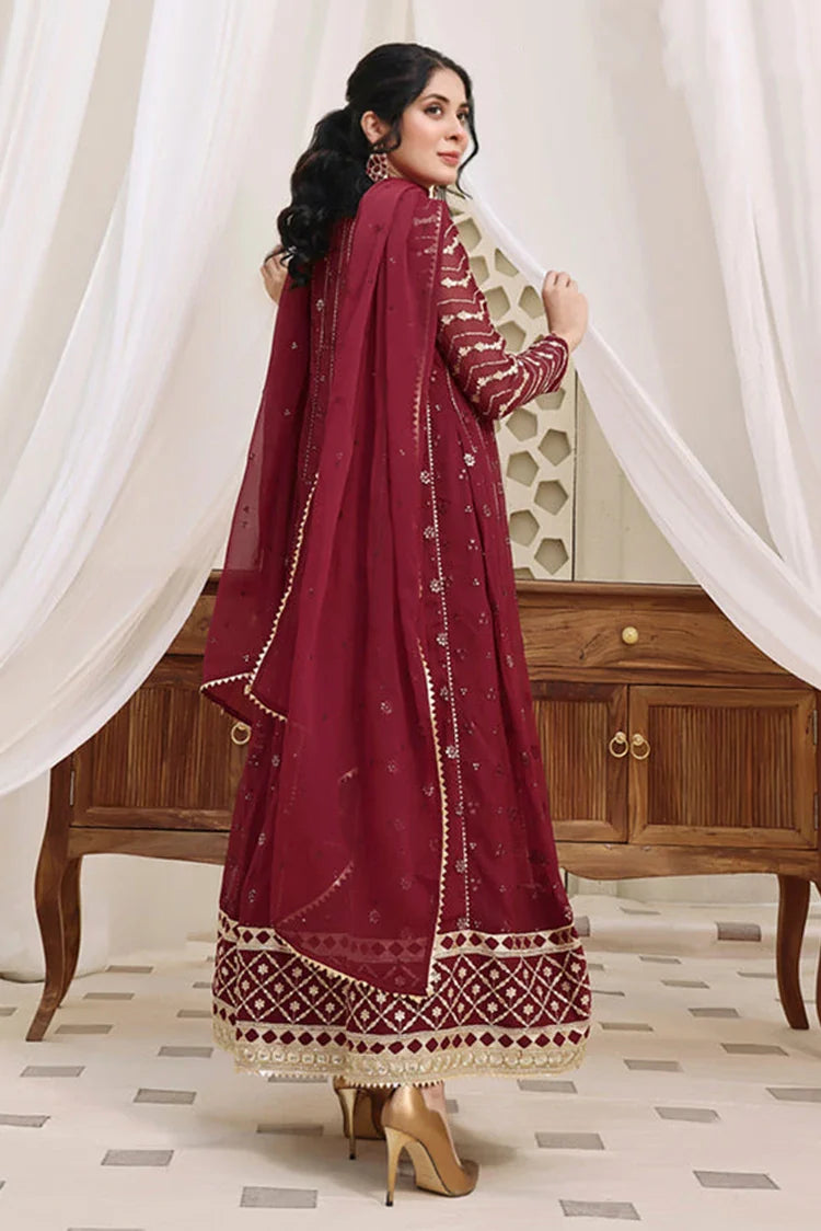 Picture of Abaan Zohan - Nayaab Collection - Maroon - Available at Raja Sahib