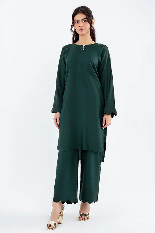 Picture of Noosh - Basic Pre Collection Vol IV - 2 PC - Bottle Green - NV06D08 - Available at Raja Sahib