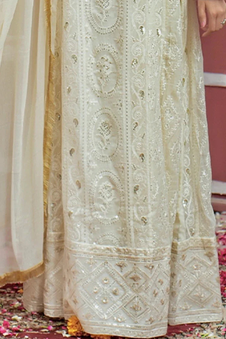 Picture of Manahils - Safiyya RTW Collection - Off White-098 - Available at Raja Sahib