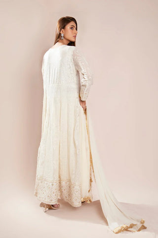 Picture of Manahils - Safiyya RTW Collection - Off White-099 - Available at Raja Sahib