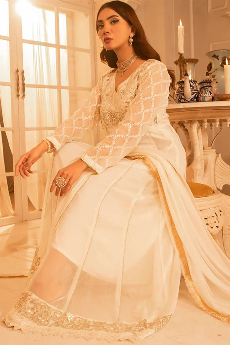 Picture of Manahils - Safiyya RTW Collection - Off White-108 - Available at Raja Sahib