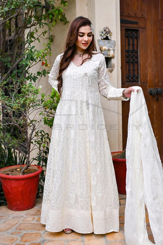 Picture of Manahils - Safiyya RTW Collection - Off-white-Alpha-Lavish-118 - Available at Raja Sahib