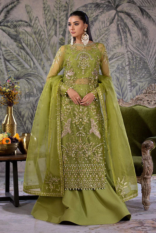 Picture of Amber Imran - Punkh Luxury Formals - Olive Grace - Available at Raja Sahib