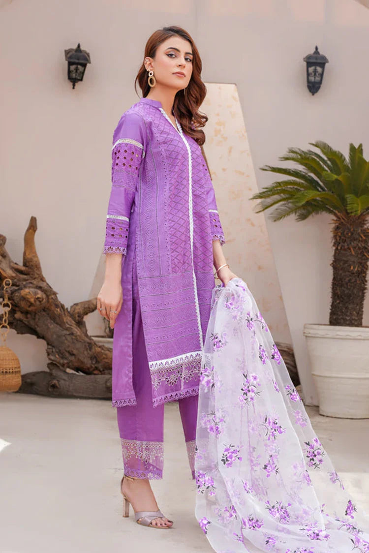 Picture of Emeralds - Embroidered Lawn Festive Pret - Orchid - Available at Raja Sahib