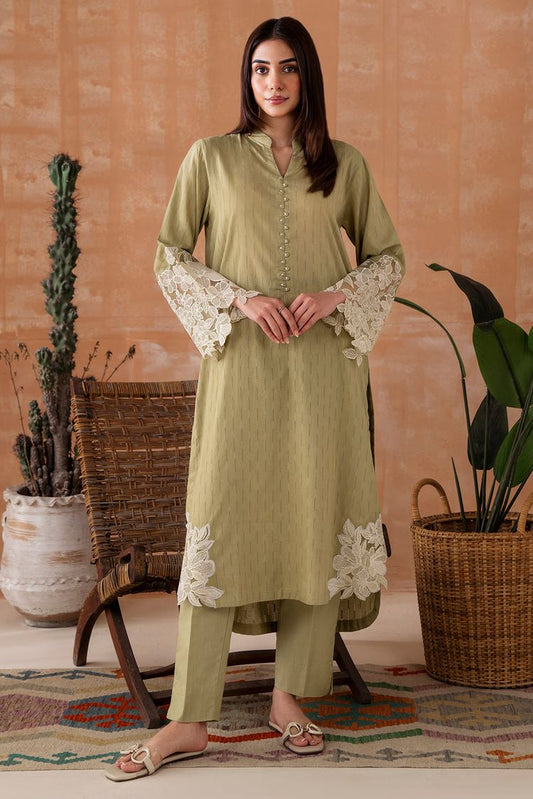 Picture of Embroidered Leno Kara Suit P1024 - 2 Piece - Available at Raja Sahib