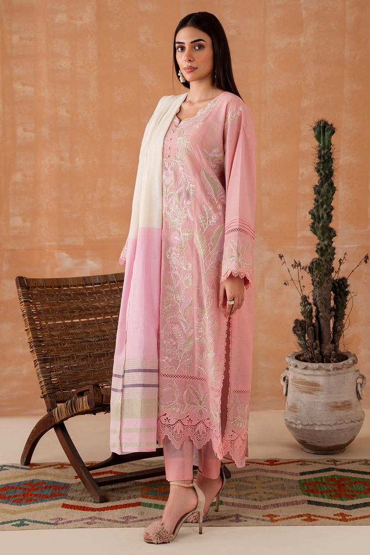 Picture of Embroidered Dobby Suit P1032 - 3 Piece - Available at Raja Sahib