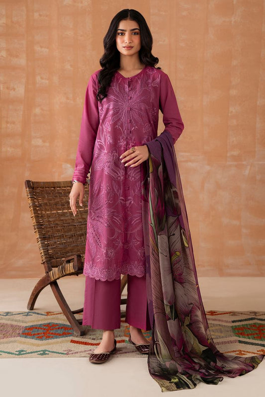 Picture of Embroidered Dobby Lawn Suit P1046 - 2 Piece - Available at Raja Sahib