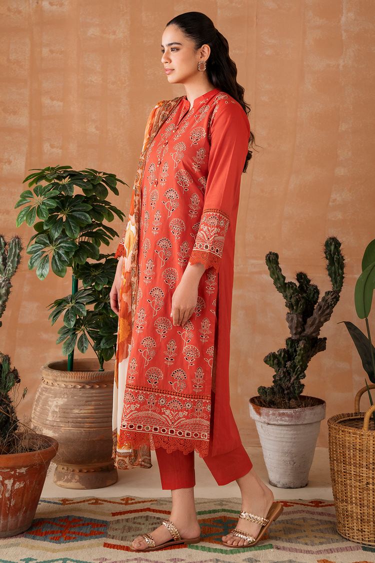 Picture of Embroidered Lawn Suit P1067 - 3 Piece - Available at Raja Sahib