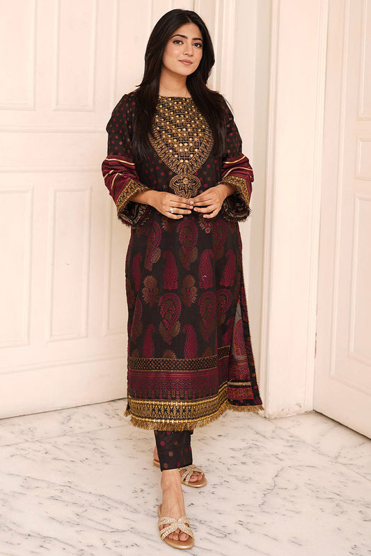 Picture of Embroidered Jacquard Suit P1087 - 2 Piece - Available at Raja Sahib