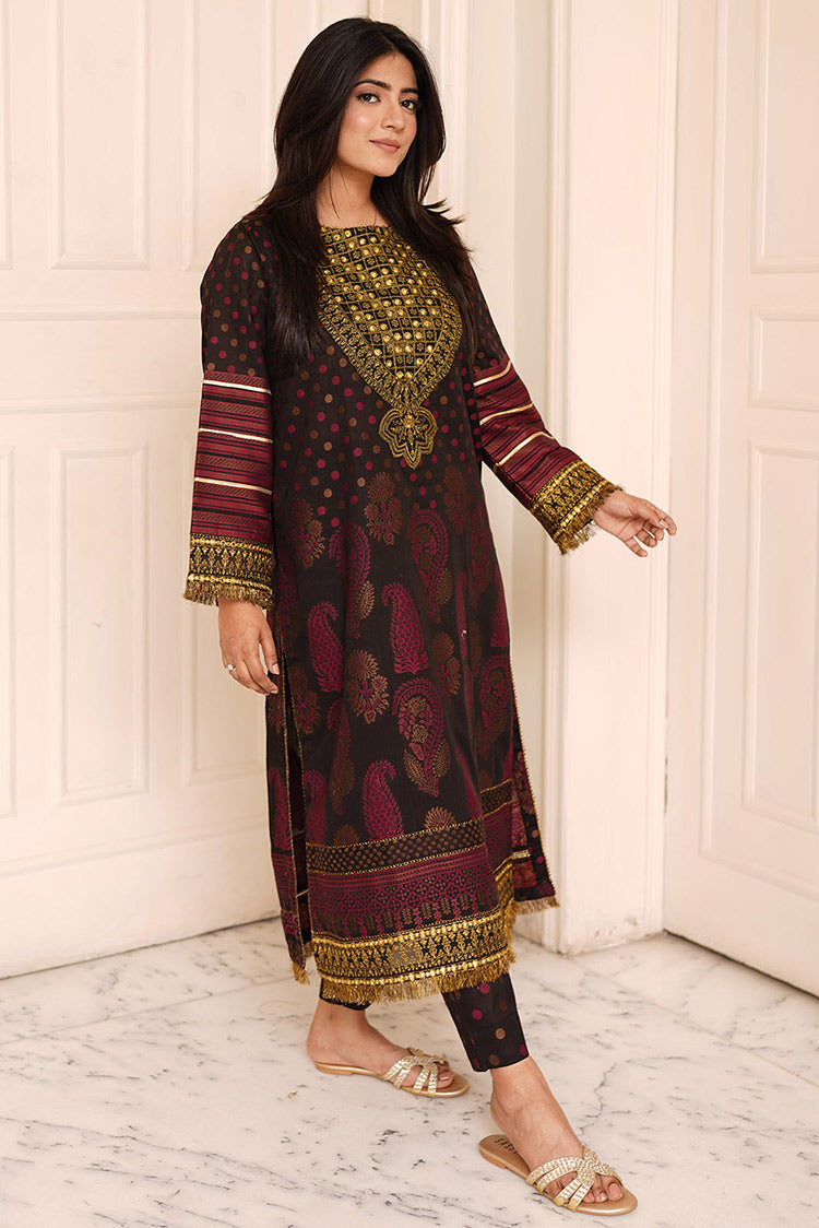 Picture of Embroidered Jacquard Suit P1087 - 2 Piece - Available at Raja Sahib