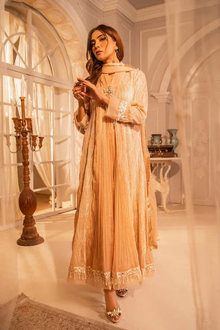 Picture of Manahils - Safiyya RTW Collection - Peach-109 - Available at Raja Sahib