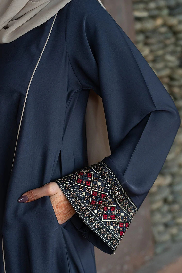 Picture of Malbus - Plain - Abaya - Charcoal Grey - Available at Raja Sahib