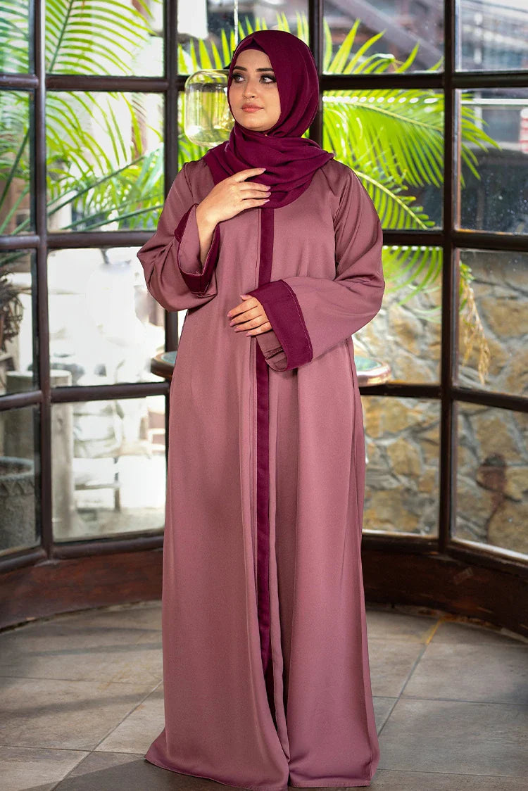 Picture of Malbus - Plain - Abaya - Mauve - Available at Raja Sahib