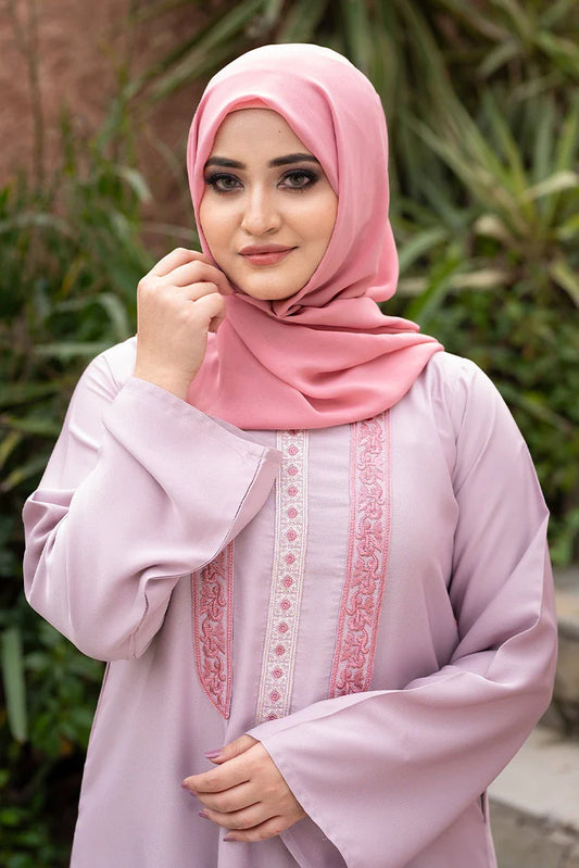 Picture of Malbus - Plain - Abaya - Powder Pink - Available at Raja Sahib