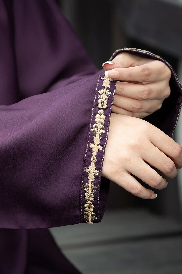 Picture of Malbus - Plain - Abaya - Raisin Purple - Available at Raja Sahib