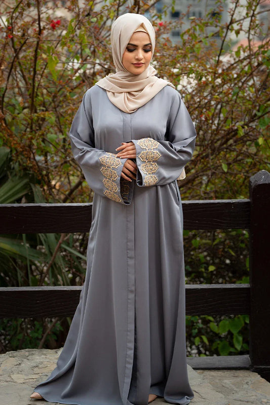 Picture of Malbus - Plain - Abaya - Sage Green - Available at Raja Sahib