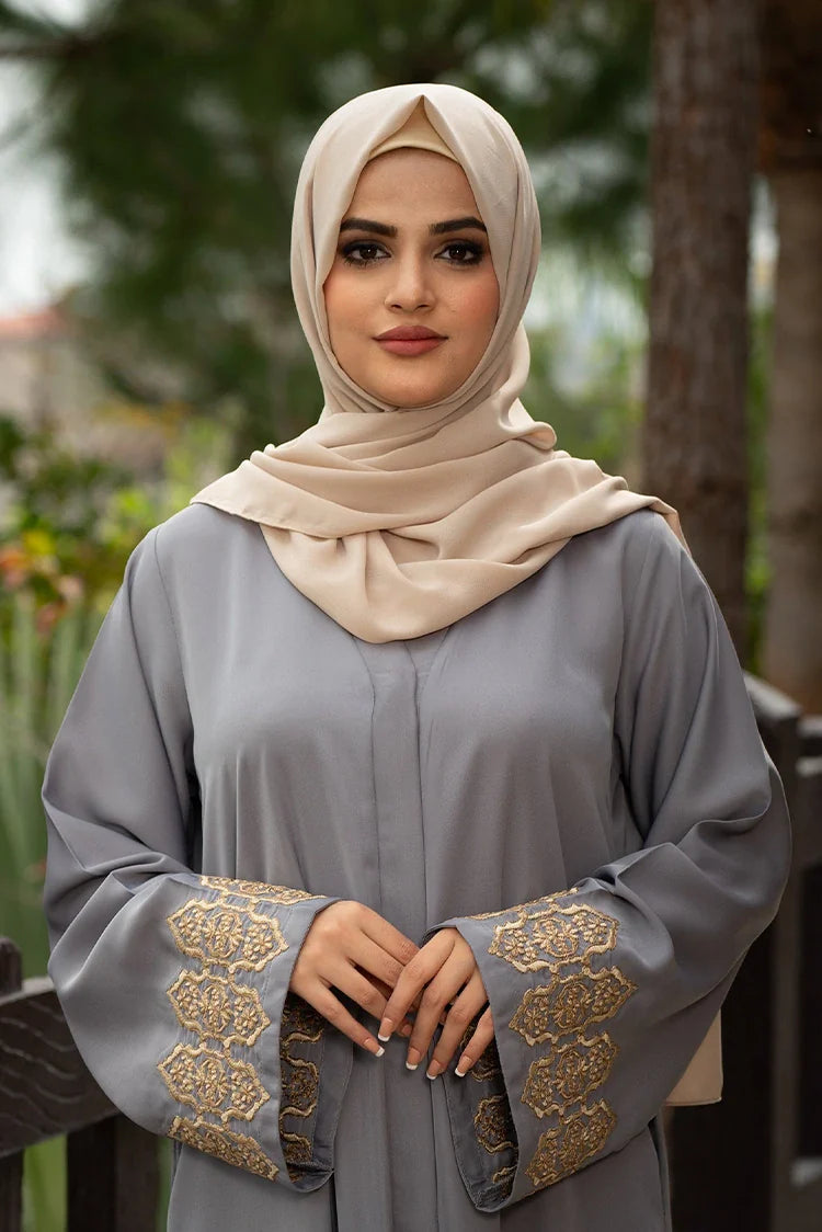 Picture of Malbus - Plain - Abaya - Sage Green - Available at Raja Sahib