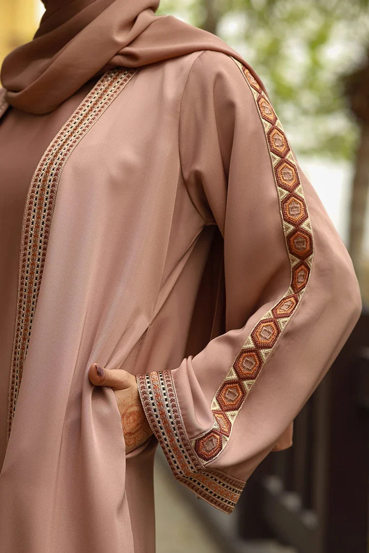 Picture of Malbus - Embroidered Kimono - Caramel - Available at Raja Sahib