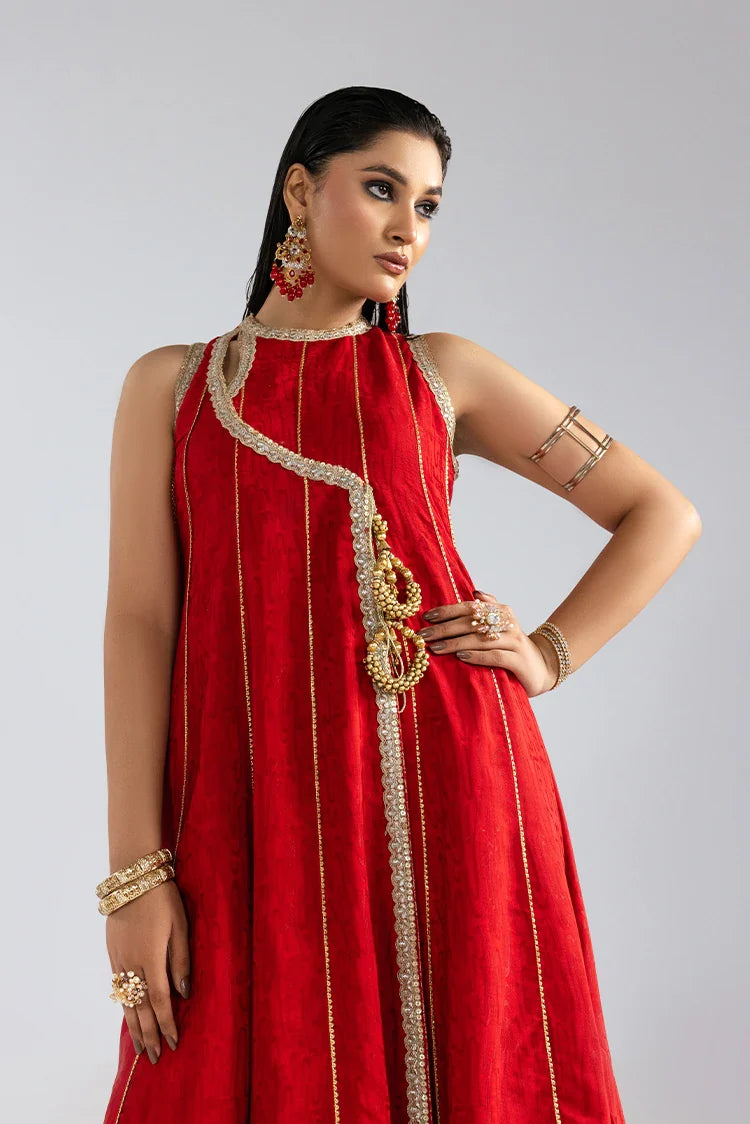 Picture of Zivah - Elysian Luxury Pret - Poppy Red-0064 - Available at Raja Sahib