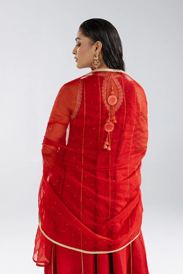 Picture of Zivah - Elysian Luxury Pret - Poppy Red-0064 - Available at Raja Sahib