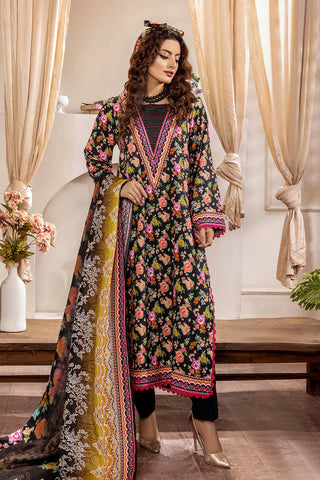 Picture of Safwa - Rada 3 PC Printed Doria Viscose Collection Vol 01 - RAD-08 - Available at Raja Sahib