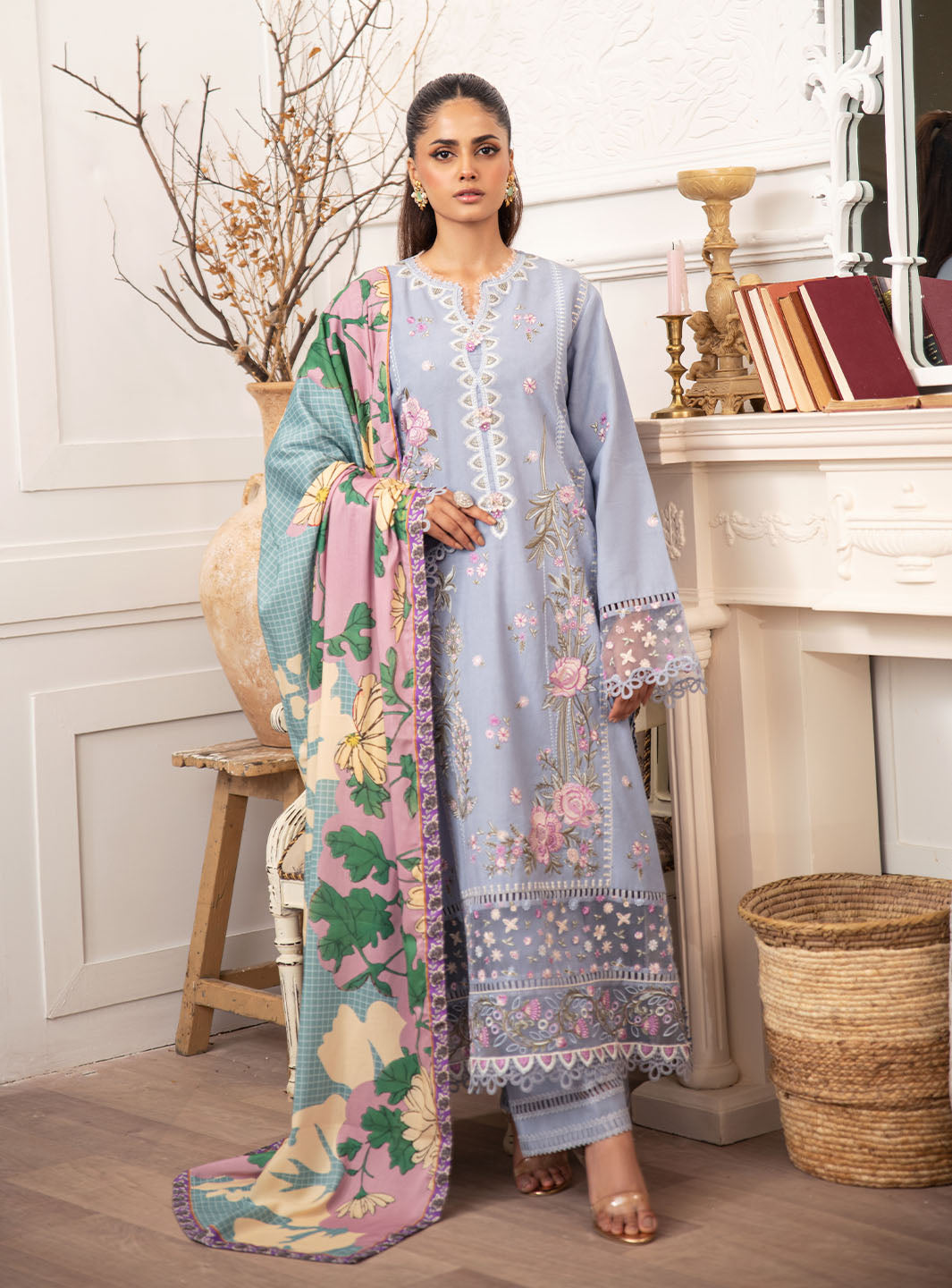 Picture of Roheenaz - Meraki Winter Collection - Raya - Unstitched - Available at Raja Sahib