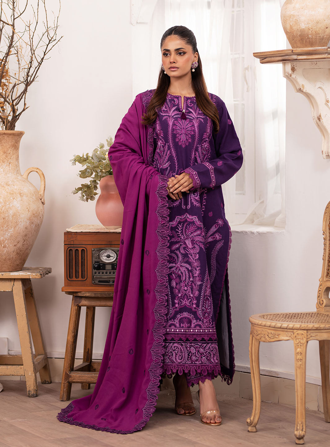 Picture of Roheenaz - Meraki Winter Collection - Naomi - Unstitched - Available at Raja Sahib