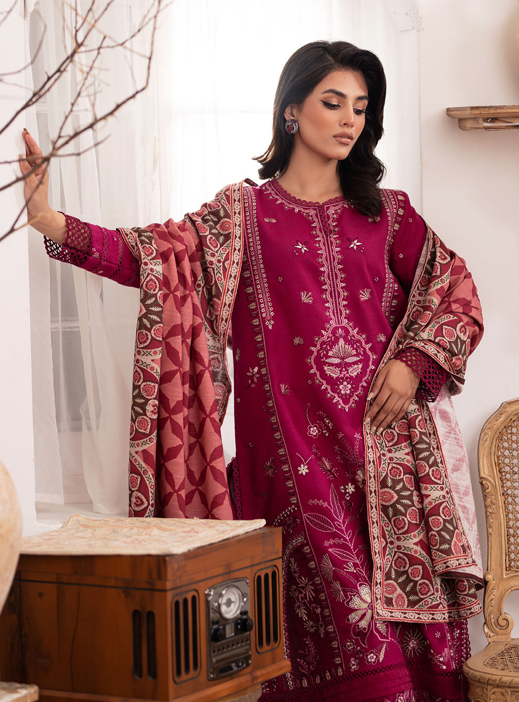 Picture of Roheenaz - Meraki Winter Collection - Yana - Unstitched - Available at Raja Sahib