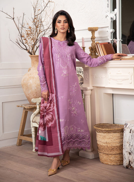 Picture of Roheenaz - Meraki Winter Collection - Mauve - Unstitched - Available at Raja Sahib