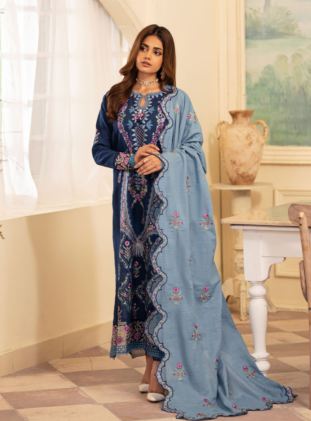 Picture of Roheenaz - Meraki Winter Collection - Skylar - Unstitched - Available at Raja Sahib