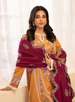 Picture of Roheenaz - Meraki Winter Collection - Saffron - Unstitched - Available at Raja Sahib