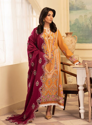 Picture of Roheenaz - Meraki Winter Collection - Saffron - Unstitched - Available at Raja Sahib