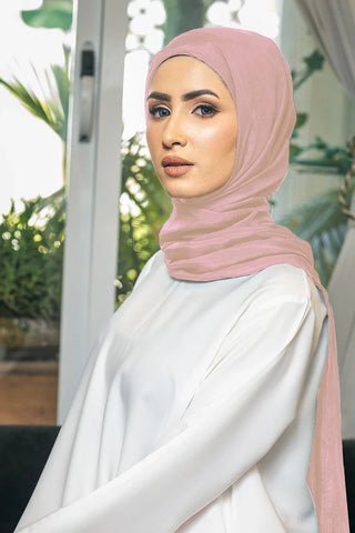 Picture of Malbus - Silk Hijab - Tea Pink - Available at Raja Sahib