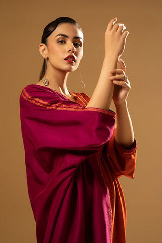 Picture of Fozia Khalid - Split-Tone Kaftan - Available at Raja Sahib