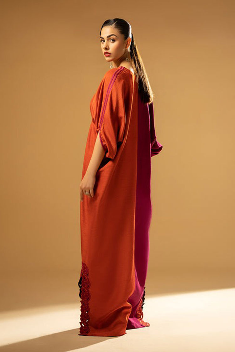 Picture of Fozia Khalid - Split-Tone Kaftan - Available at Raja Sahib