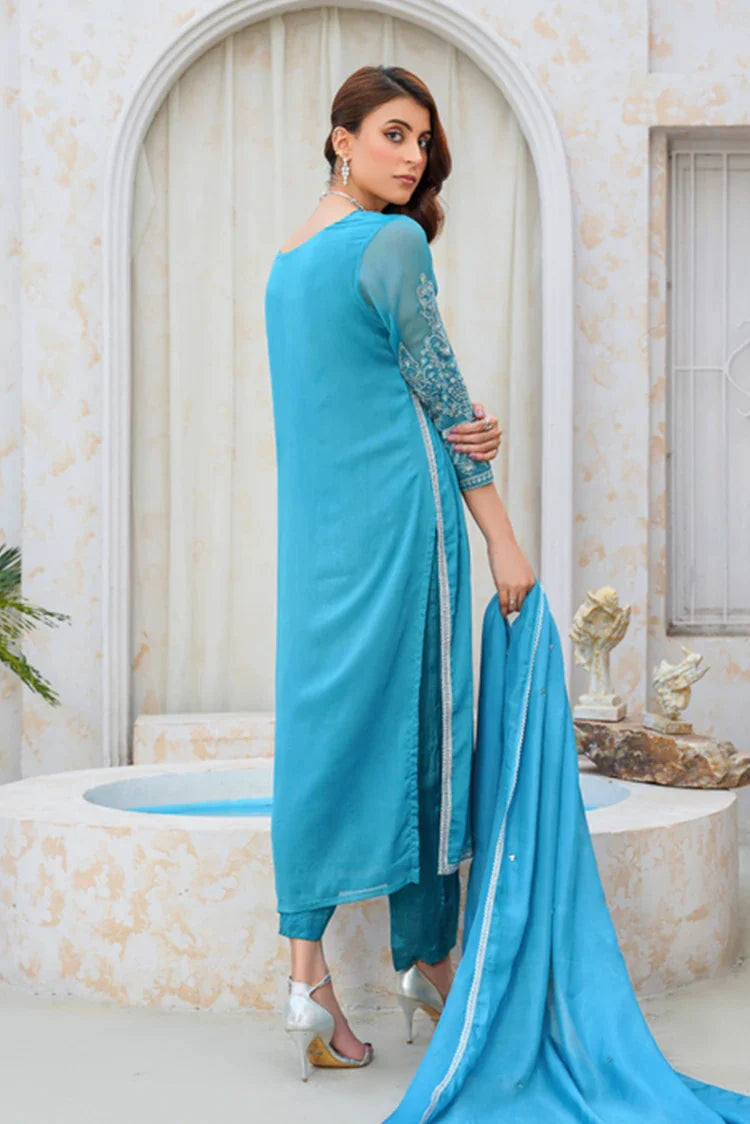 Picture of Emeralds - Embroidered Chiffon Festive Pret - Tabeer - Available at Raja Sahib