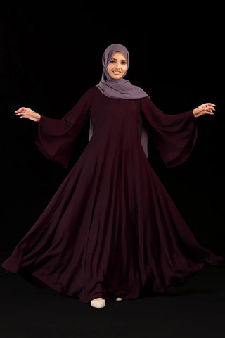 Picture of Malbus - Umbrella - Abaya - Maroon - Available at Raja Sahib