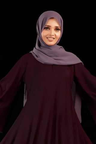 Picture of Malbus - Umbrella - Abaya - Maroon - Available at Raja Sahib