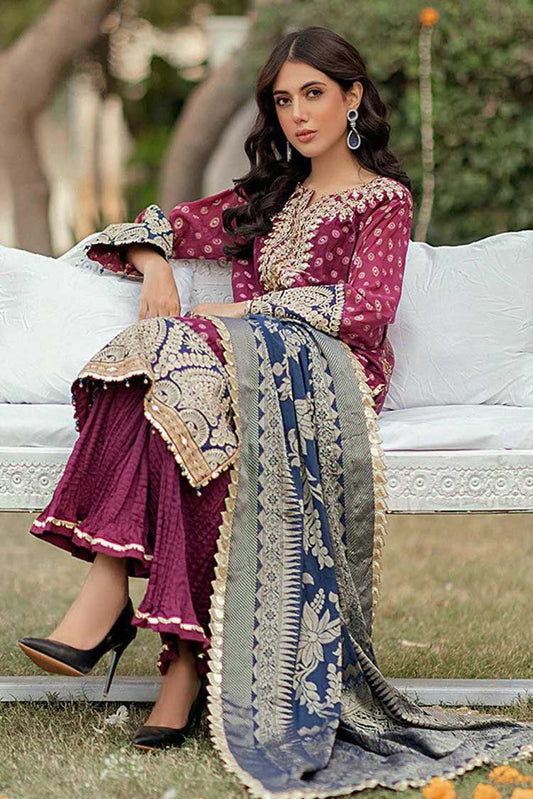 Picture of Al Zohaib Textile - SSLJS 22 02 Sunehri Shaam Luxury Formals Jacquard Series - Available at Raja Sahib