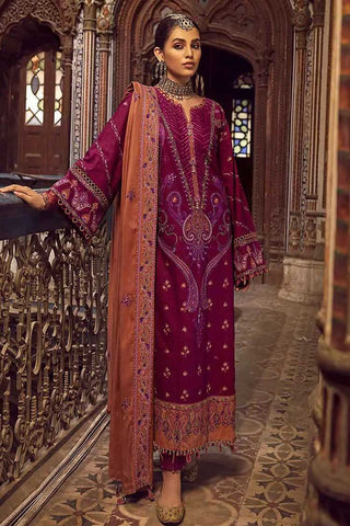3PC Khaddar Suit With Linen Dupatta VK-22001 Winter Collection