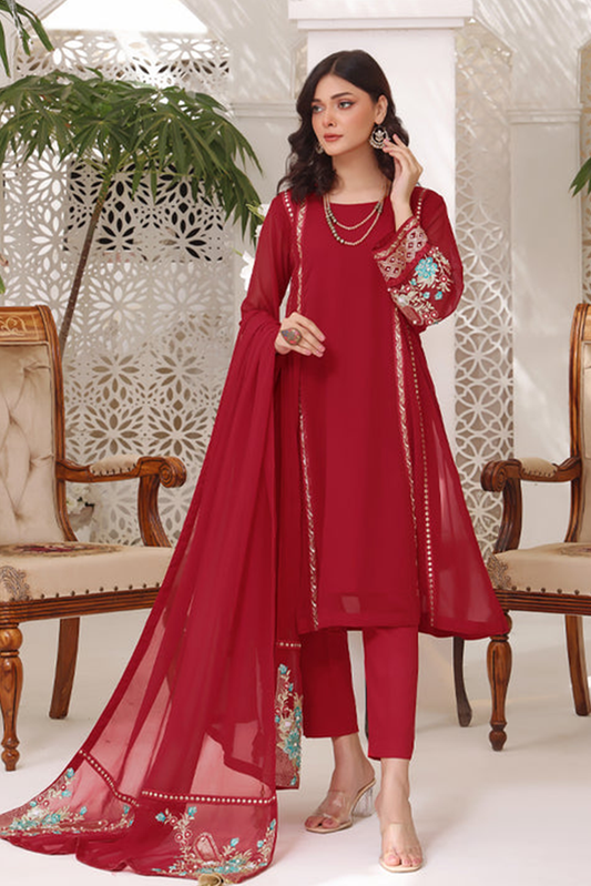 Picture of Abaan Zohan - Zeenia Collection - Red - Available at Raja Sahib