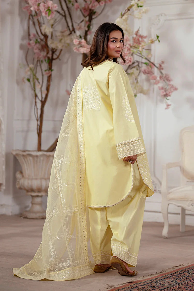 Zarlay - Gull Bahar Luxury Lawn - 3 Piece - Lemon Yellow – Raja Sahib