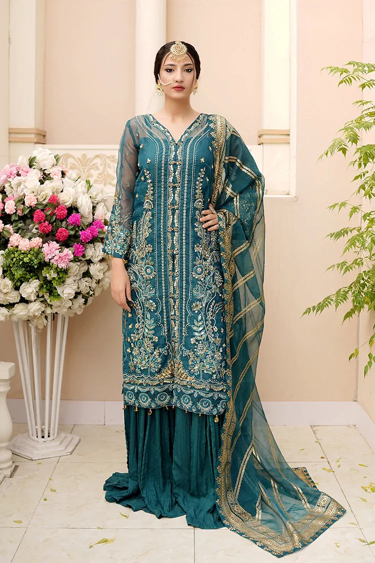 Dhanak 4 PC Unstitched Festive Collection <!--2024-->