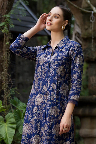 Picture of Anabelah  - Unstitched Collection - Glory Blue - Available at Raja Sahib